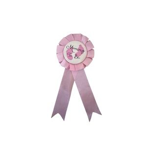 Pink Mommy To Be Ribbon Badge Pin